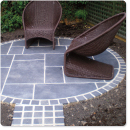 Circular paving features